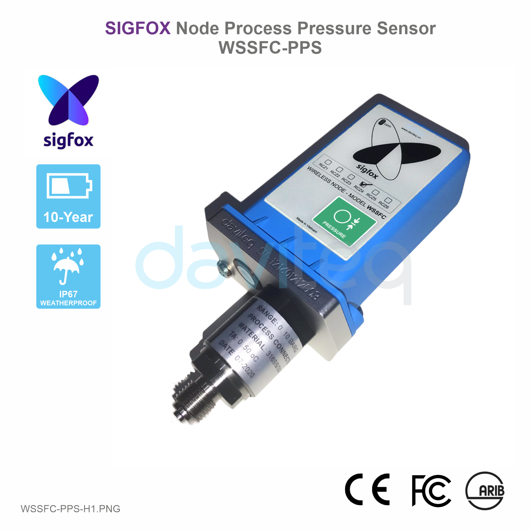 Sigfox Node Process Pressure Sensor