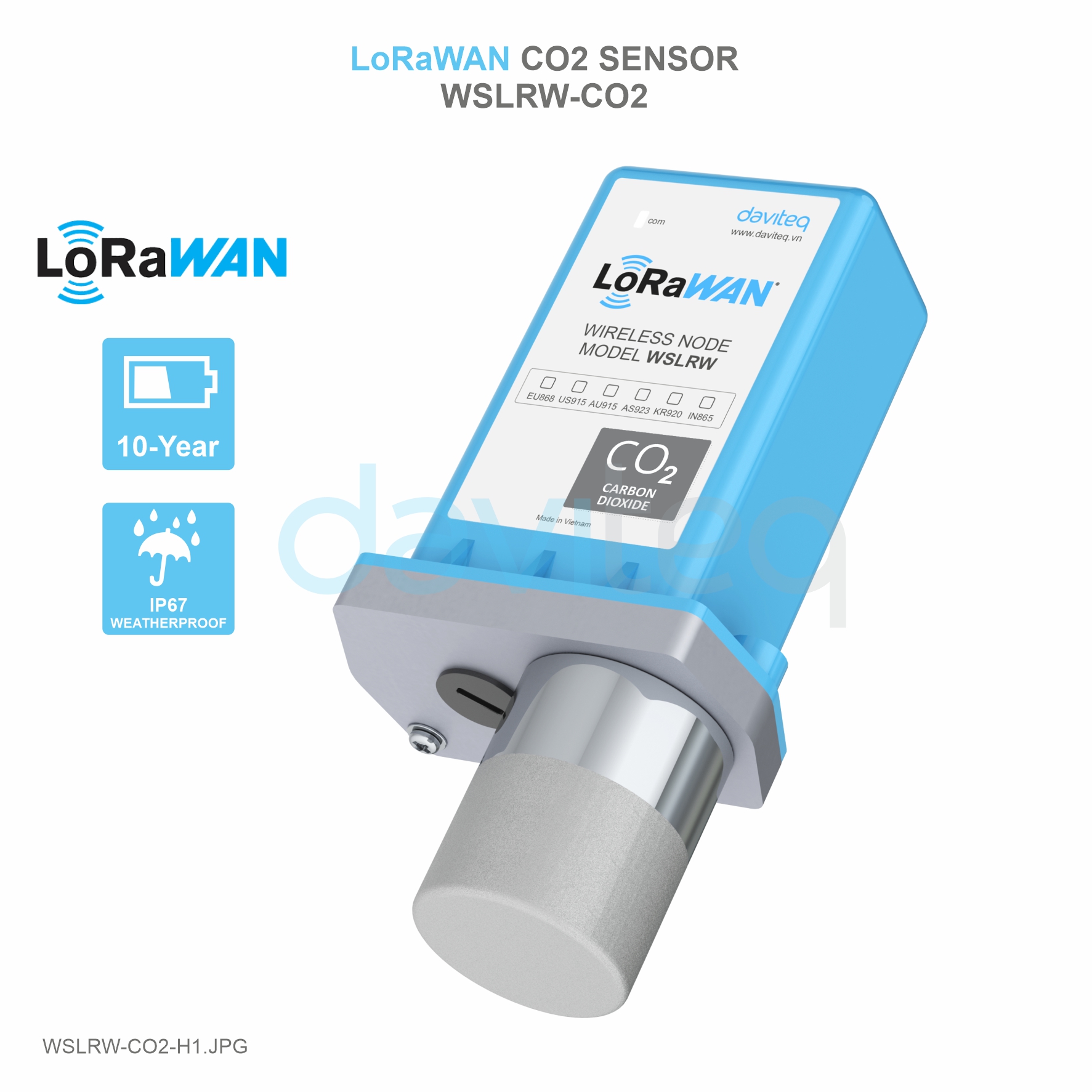 Cảm biến LoRaWAN đo CO2