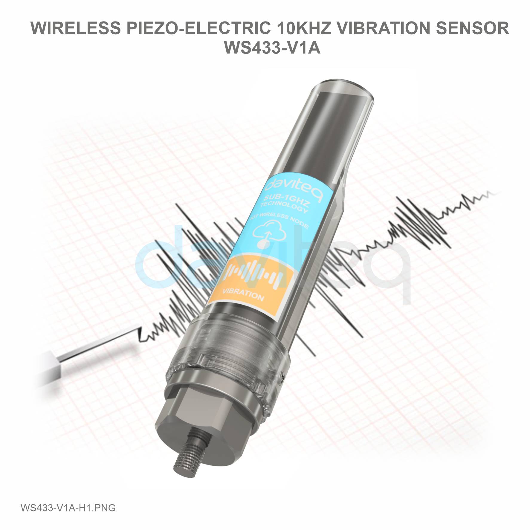 Wireless Piezo-Electric 10khz Vibration Sensor