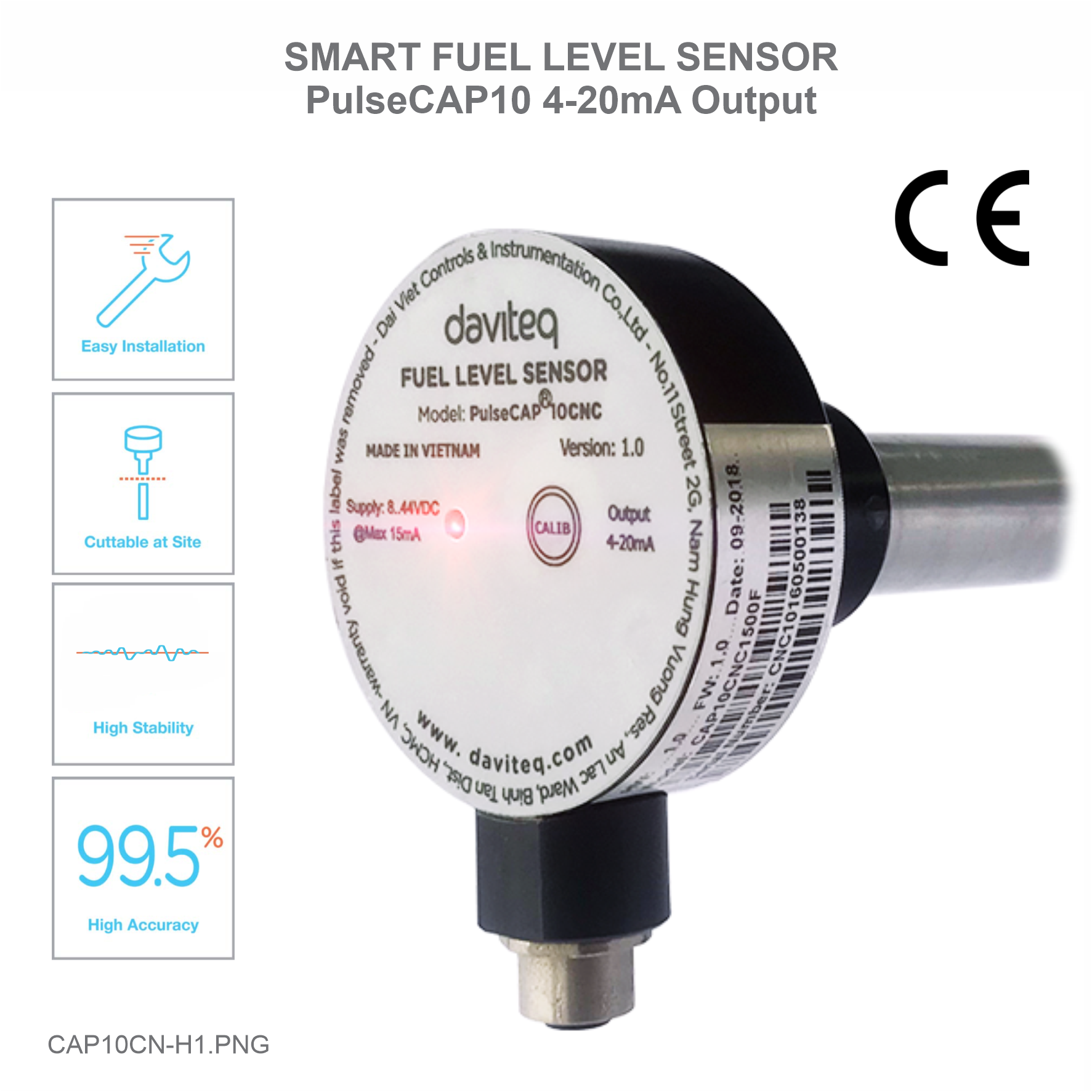 Fuel level sensor for Industrial Applications