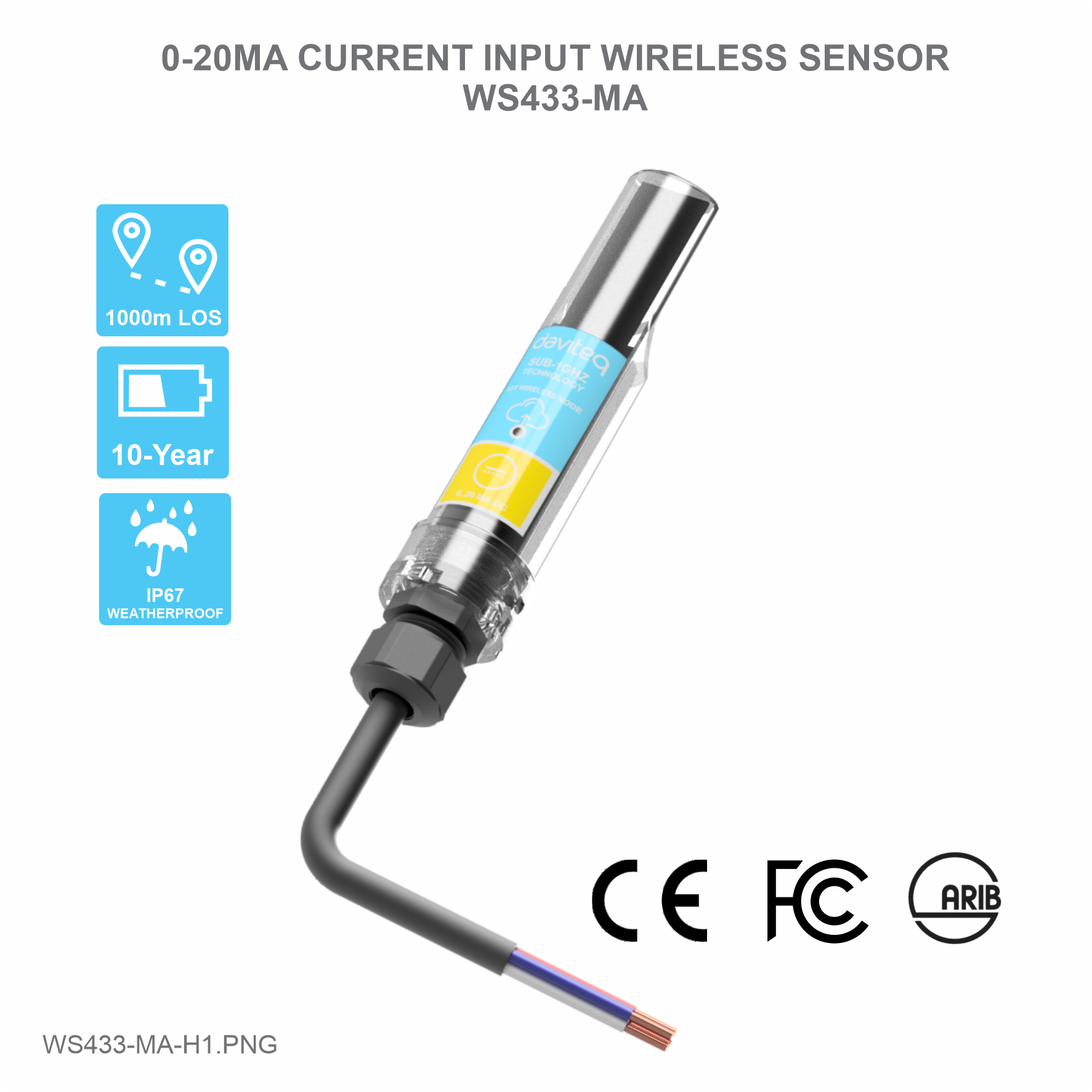 Wireless Sensor 0-20mA current input